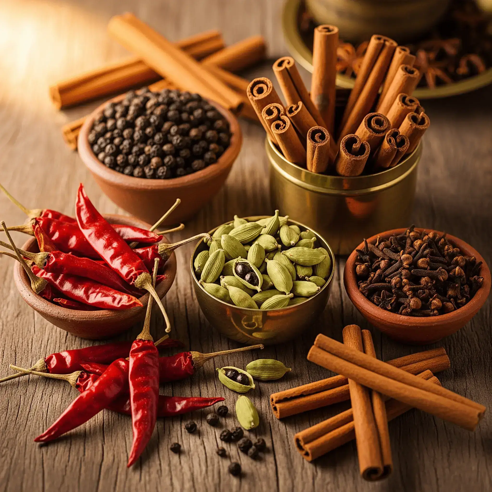 Exotic spices from Sri Lanka